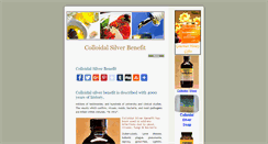 Desktop Screenshot of colloidalsilverbenefit.com